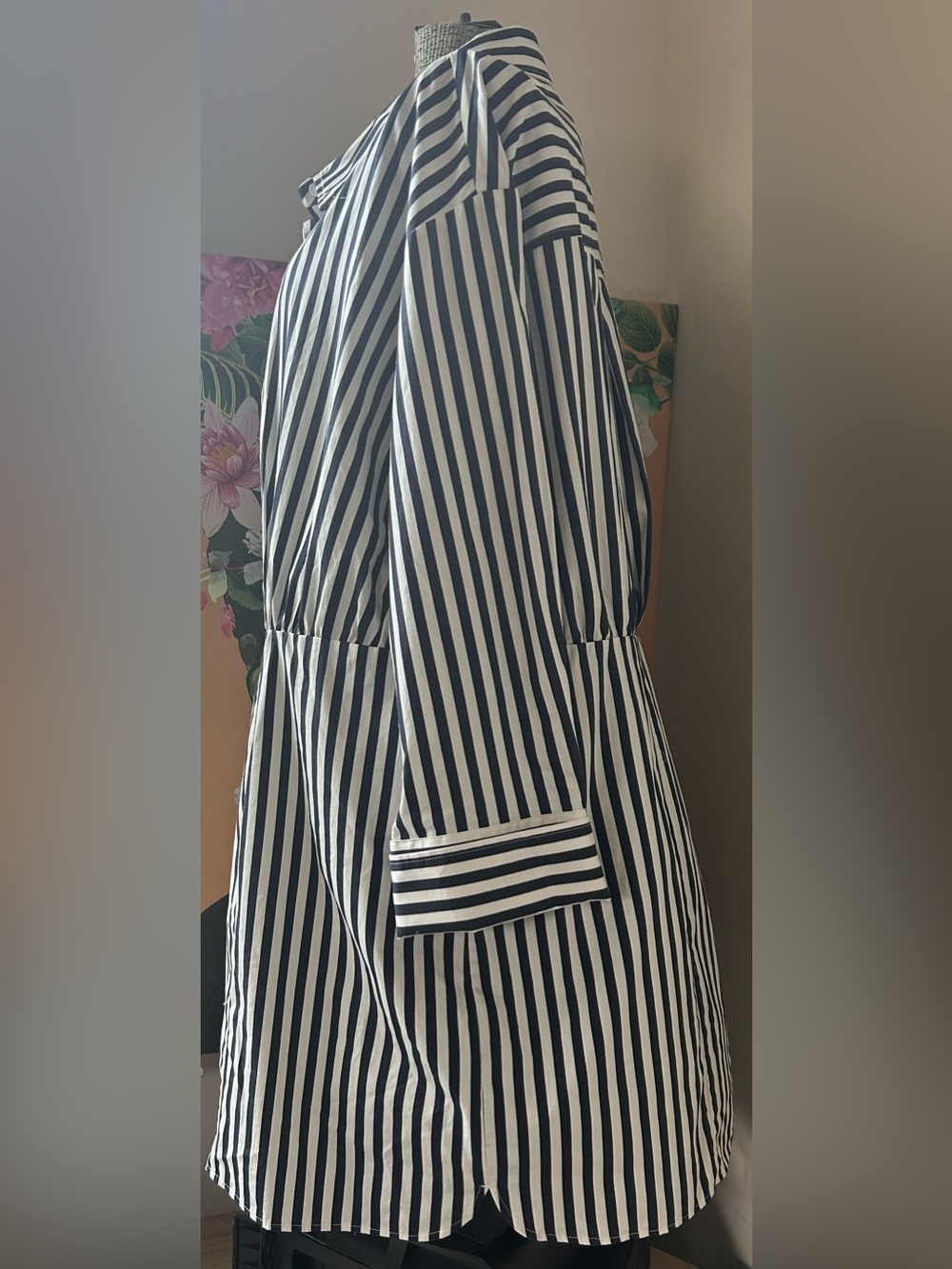 NWT H&M MODERN/CLASSIC STRIPED DRESS Sz.XXL LOOSE FIT BODICE, FITTED SKIRT - Picture 6 of 9